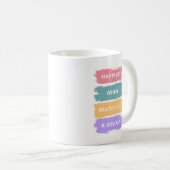 Kdrama Lettering Coffee Mug for Korean Drama Lover (Devant droit)