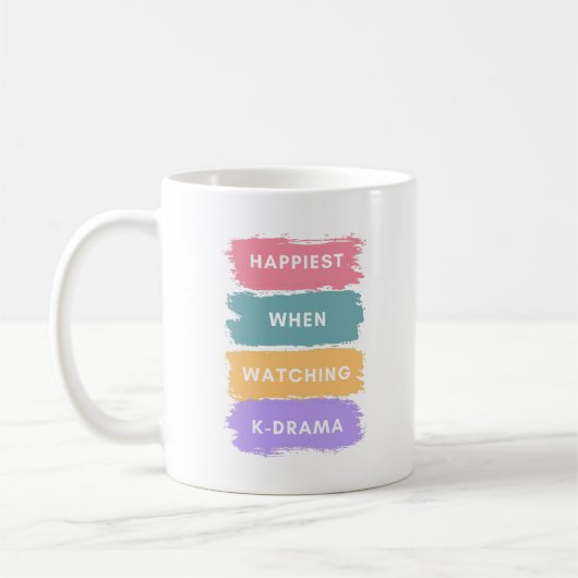 Kdrama Lettering Coffee Mug for Korean Drama Lover (Gauche)