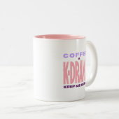 Kdrama Lover Coffee Mug Gift Pink Typography (Devant droit)