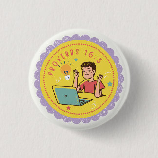 KE Prov 16:3 Ronde Button 3,2 Cm