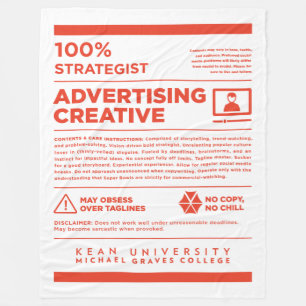 Kean MGC Advertising Zorglabel Fleece Deken