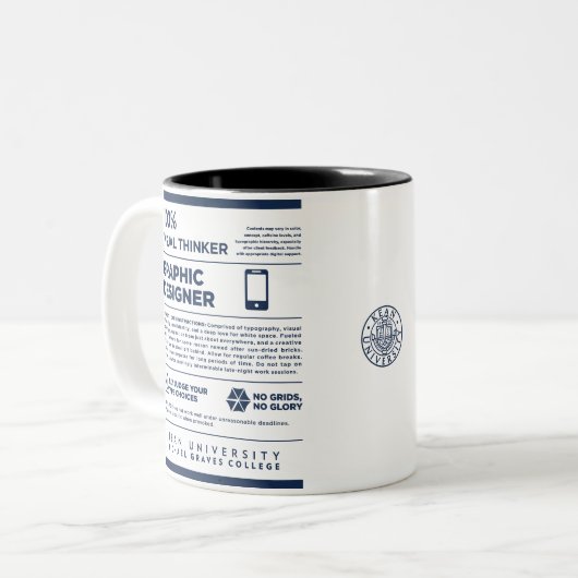 Kean MGC Care Label Graphic Design Mug (Devant gauche)