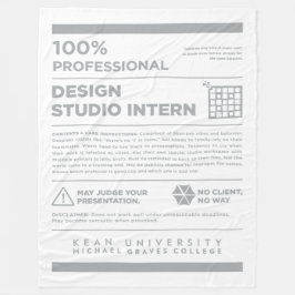 Kean MGC Design Studio Care Label Fleece Deken