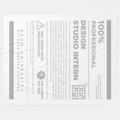 Kean MGC Design Studio Care Label Fleece Deken (Voorkant (Horizontaal))