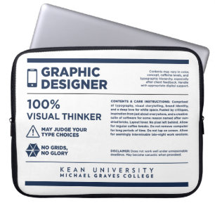 Kean MGC Grafisch ontwerp Zorglabel Laptop Sleeve