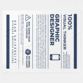 kean MGC Graphic Design Care Label Fleece Deken (Voorkant (Horizontaal))