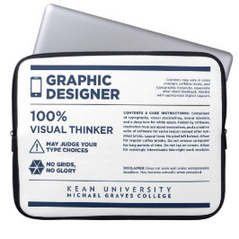 Kean MGC Graphic Design Care Label Laptop Sleeve