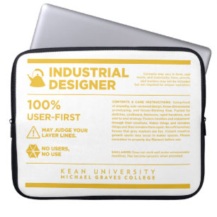 Kean MGC Industrieel ontwerp verzorgingsetiket Laptop Sleeve