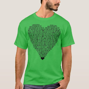 Keane Ergens Alleen We kennen muzieklyrische liefd T-shirt
