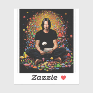 Keanu Reeves Zen Meditatie Sticker