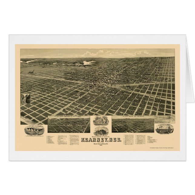 Kearney, carte panoramique de Ne - 1889 (Devant horizontal)