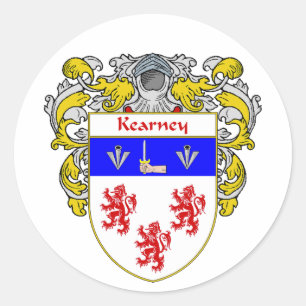 Kearney Coat of Arms (Beheerd) Ronde Sticker