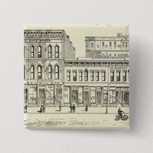 Kearny, Californië en Sacramento East Side Vierkante Button 5,1 Cm