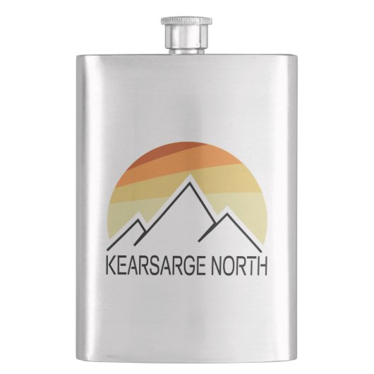 Kearsarge North New Hampshire Retro Flacon (Voorkant)