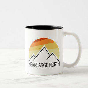 Kearsarge North New Hampshire Retro Tweekleurige Koffiemok