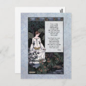 Keats "La Belle Dame" Carte postale victorienne (Devant / Derrière)