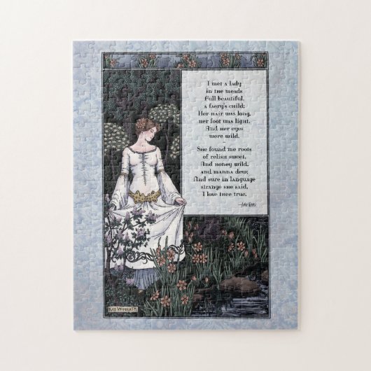 Keats "La Belle Dame" Victorian Art Poetry Puzzle (Vertical)