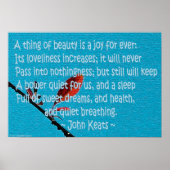 Keats "schoonheid is een blijdschap voor altijd" p poster (Voorkant)