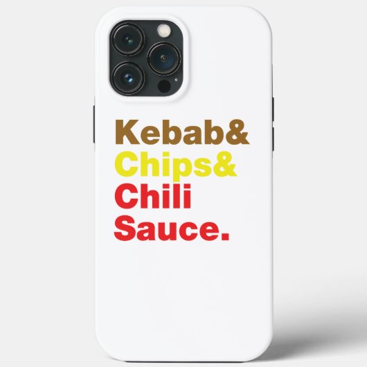 Kebab en Chips & Chili Sauce. Case-Mate iPhone Case (Achterkant)