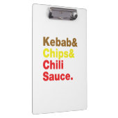 Kebab en Chips & Chili Sauce. Klembord (Rechts)