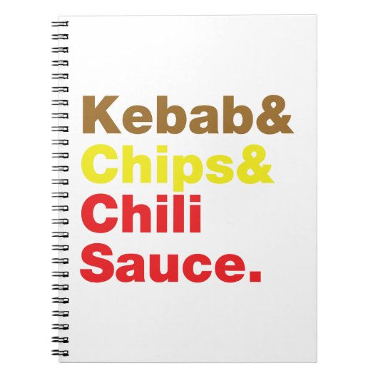 Kebab en Chips & Chili Sauce. Notitieboek (Voorkant)