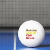 Kebab en Chips & Chili Sauce. Pingpongballen (Net)