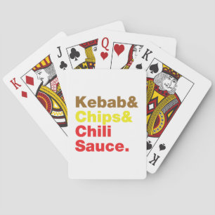 Kebab en Chips & Chili Sauce. Speelkaarten