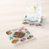 Kebab Recipe Glass Onderzetter (Schuin)
