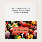 Kebab Restaurant Modern Visitekaartjes (Buitenkant ongevouwen)