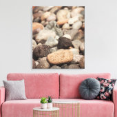 kebbels op het strand canvas afdruk (Insitu (Woonkamer))