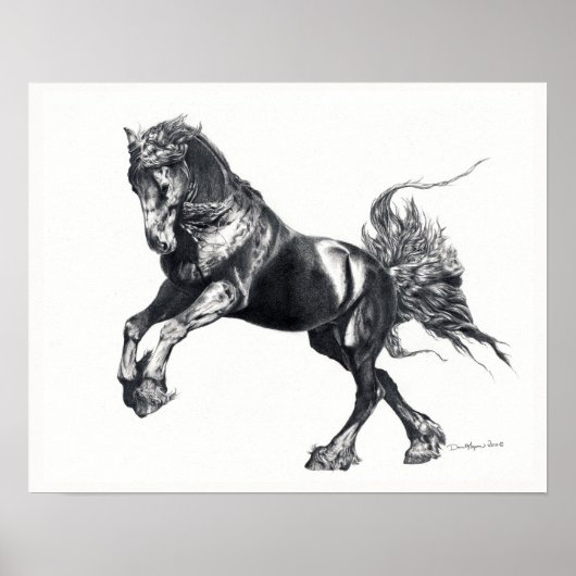 Keegan Jewel Friesian Stallion Poster (Devant)