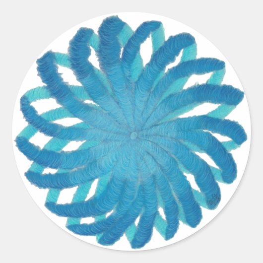 Keel Chakra Healing Art #2 Ronde Sticker (Voorkant)