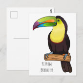 Keel-navelstaarster cartoon briefkaart (Voorkant / Achterkant)