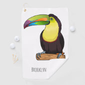 Keel-navelstaarster cartoon golfhanddoek (Insitu)