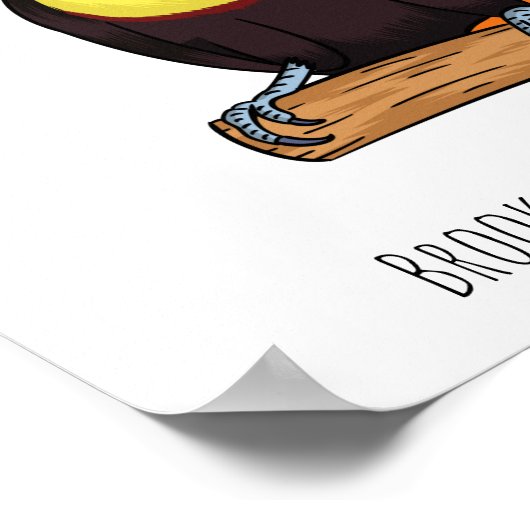 Keel-navelstaarster cartoon poster (Hoek)