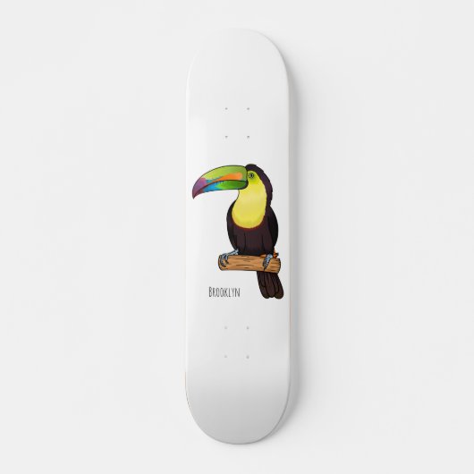 Keel-navelstaarster cartoon skateboard (Voorkant)