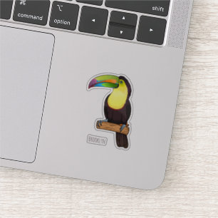 Keel-navelstaarster cartoon sticker