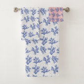Keel van blauw en wit zee bad handdoek (Insitu)
