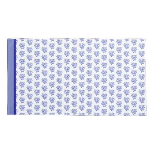 Keel van blauw en wit zee kussensloop (Achterkant-Links)