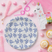 Keel van blauw en wit zee papieren bordje (Feest)