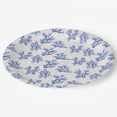 Keel van blauw en wit zee papieren bordje (Gekanteld)