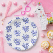 Keel van blauw en wit zee papieren bordje (Feest)