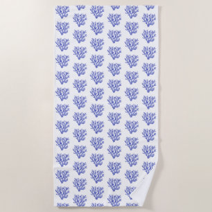 Keel van blauw en wit zee strandlaken