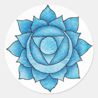 Keelchakra-Sticker Ronde Sticker