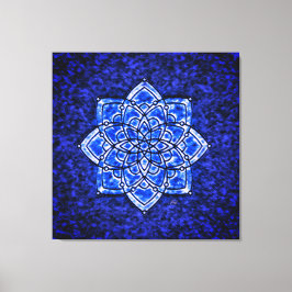 Keelchakra Vibrationele Healing Therapie Canvas Afdruk