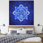 Keelchakra Vibrationele Healing Therapie Canvas Afdruk (Insitu (Slaapkamer))