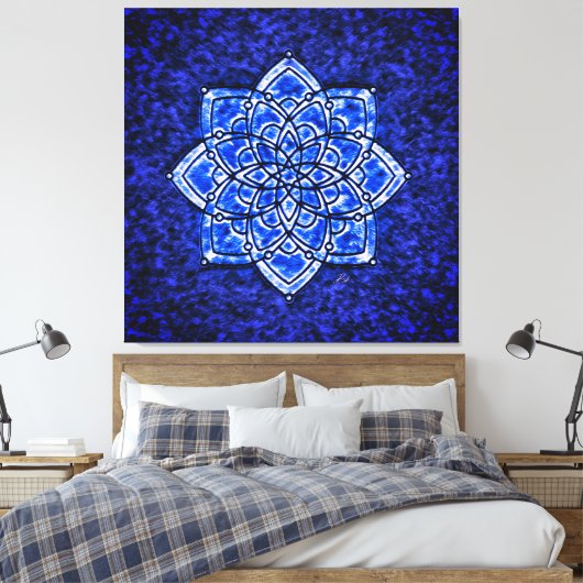 Keelchakra Vibrationele Healing Therapie Canvas Afdruk (Insitu (Slaapkamer))
