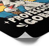 Keelgeitenretro ongepaste volwassen humor grappig poster (Hoek)