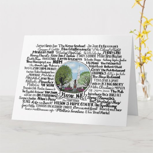 Keene, NH - Nu en dan Kaart (Gele Bloem)