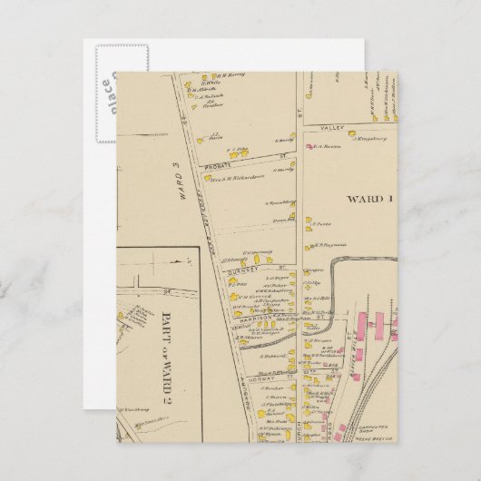 Keene, wijk 12 briefkaart (Voorkant / Achterkant)